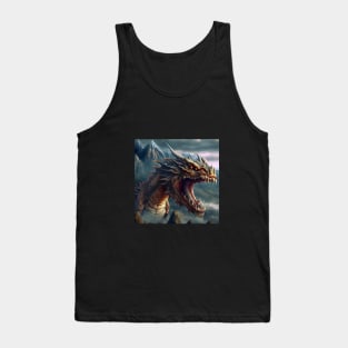 Dragon Red Eyes Sharp Teeth Tank Top